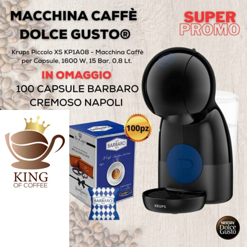 Macchina da Caffè a Capsule Ultra Piccola Nescafè® Dolce Gusto® + 16 Euro  di capsule Omaggio a scelta – King Of Coffee
